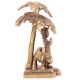 Krishna with Holy Cow Under Tree Idol Decor Statue