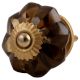Smoky Melon Glass Cabinet Knob