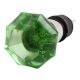 Green Octagon Shape Glass Wine Stopper
