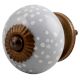 Light Grey Dotted Ceramic Cabinet Knob Online