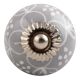 Dark Grey Floral Ceramic Cabinet Knob Online