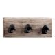 Black Horse Metal Wooden Hooks