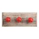Red Flower Metal Wooden Hooks
