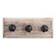Black Flower Metal Wooden Hooks