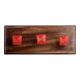 Red Restoration Metal Wooden Hooks