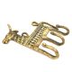 Brass Cow Hooks with 3 Hooks