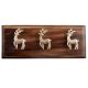 Silver Swamp Deer Brass Wooden Hooks