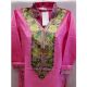 Pink Summer Kashmiri Embroidered Long Kurti
