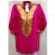 Deep Pink Summer Kashmiri Embroidered Long Kurti