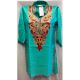 Turquoise Summer Kashmiri Embroidered Long Kurti