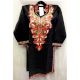 Glossy Black Summer Kashmiri Embroidered Long Kurti