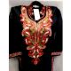 Glossy Black Summer Kashmiri Embroidered Long Kurti