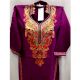 Purple Collar Summer Kashmiri Embroidered Long Kurti