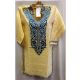 Golden Yellow Summer Kashmiri Embroidered Long Kurti