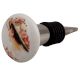 Beautiful Lady Flat Ceramic Wine Stopper
