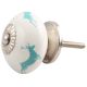 Sea Green Running Rein Deer Pattern Ceramic Drawer Knob Online