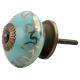 Sea Green Leaf Ceramic Drawer Knob Online