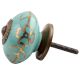 Sea Green Leaf Ceramic Drawer Knob Online