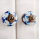 Blue Flower Knob