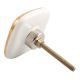 Golden Leaf Flower Square Ceramic Drawer Knob Online