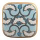Turquoise Sea Shell Design Square Ceramic Cabinet Knob Online