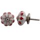Red Flower Medium Knob