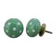 Jade Green White Dot Ceramic Almirah Knob