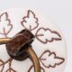 Brown Leaf Etched Big Ceramic Flat Dresser Knob Online