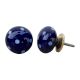 Navy Blue White Polka Round Knob