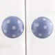 Slate Blue White Polka Potted Knob