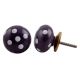 Purple White Polka Dotted Drawer Knob