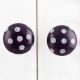 Purple White Polka Dotted Drawer Knob