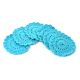 Sky Blue Round Handmade Woolen Coasters Pack Of 6