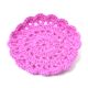 Pink Round Handmade Woolen Coasters Pack Of 6