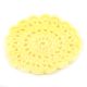 Yellow Round Handmade Woolen Coasters Pack Of 6