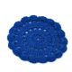 Dark Blue Round Woolen Handmade Coasters Pack Of 6