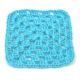Turquoise Square Woolen Handmade Coasters Pack Of 6