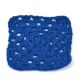 Dark Blue Square Handmade Woolen Coasters Pack Of 6