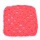 Dark Pink Square Handmade Woolen Coasters Pack Of 6