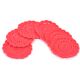 Dark Pink Round Handmade Woolen Coasters Pack Of 6