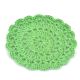 Grass Green Round Handmade Woolen Coasters Pack Of 6
