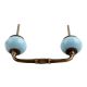 Sky Blue Crackle Ceramic Bridge Handle
