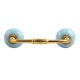 Sky Blue Crackle Ceramic Bridge Handle