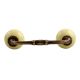 Light Yellow Crackle Ceramic Bridge Handle
