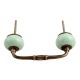 Mint Green Crackle Ceramic Bridge Handle