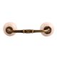 Cream Pink Crackle Ceramic Bridge Handle