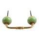 Pea Green Crackle Ceramic Bridge Handle