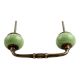 Pea Green Crackle Ceramic Bridge Handle