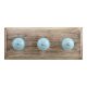 Sky Blue Crackle Ceramic Wooden Hooks
