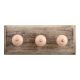 Baby Pink Crackle Ceramic Wooden Hooks